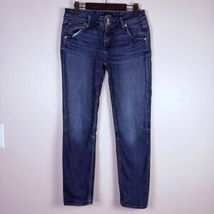 HUDSON COLLIN Skinny Dark Wash Jeans Womens 28 Flap Pockets Super Model